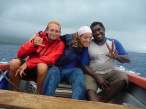 Avec Marilou et Norman, en direction de Laonamoa!