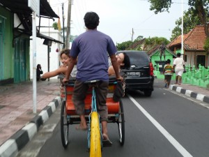 Une fois sur Jogjakarta, rien de tel que les becok pour se déplacer !