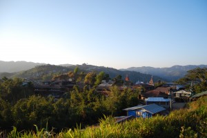 Arrivee sur Namhsan, joli village situe dans les montagnes Shan